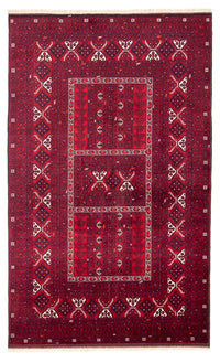 Alfombra Turkaman - 249 x 160 cm - rojo oscuro