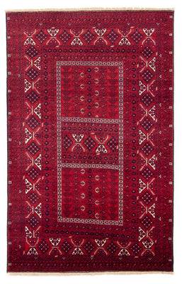 Alfombra Turkaman - 248 x 163 cm - rojo oscuro