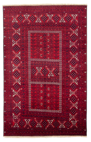 Alfombra Turkaman - 248 x 163 cm - rojo oscuro