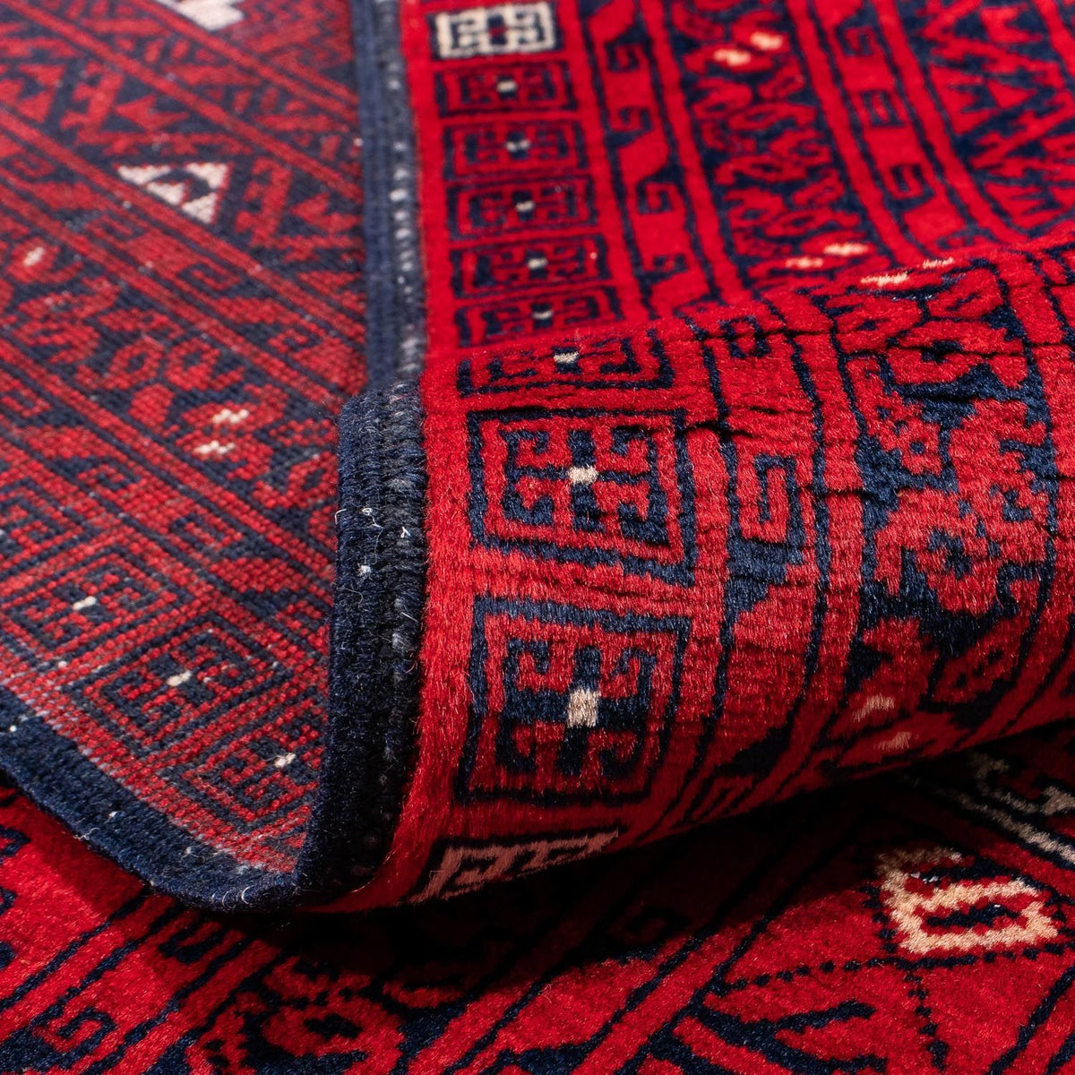 Alfombra Turkaman - 248 x 163 cm - rojo oscuro