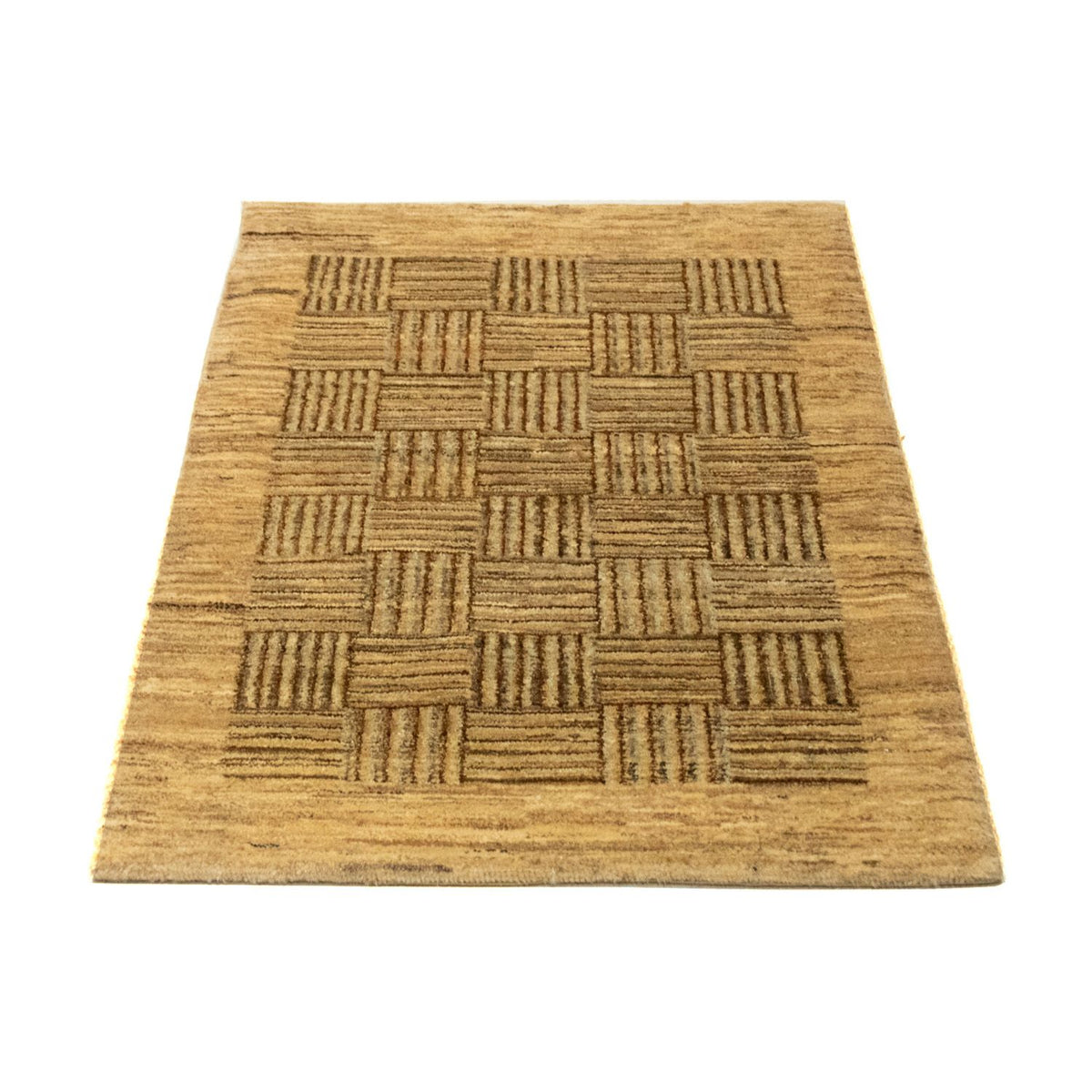 Alfombra Gabbeh - Indus - 93 x 65 cm - marrón claro