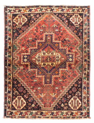 Alfombra persa - Nómada - 154 x 114 cm - rojo claro