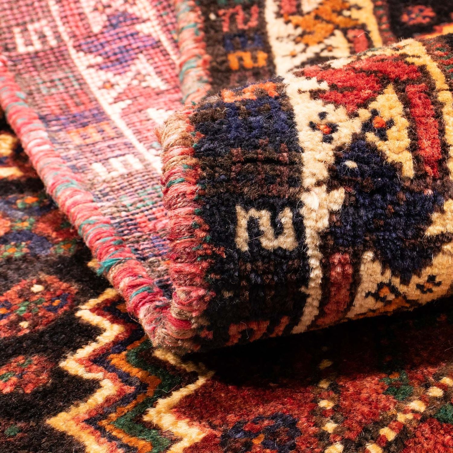 Alfombra persa - Nómada - 154 x 114 cm - rojo claro