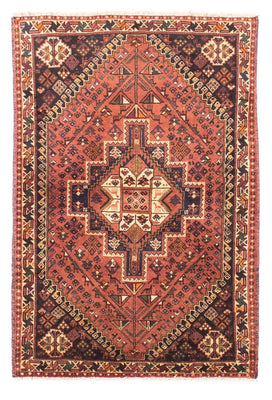 Alfombra persa - Nómada - 161 x 108 cm - rojo claro
