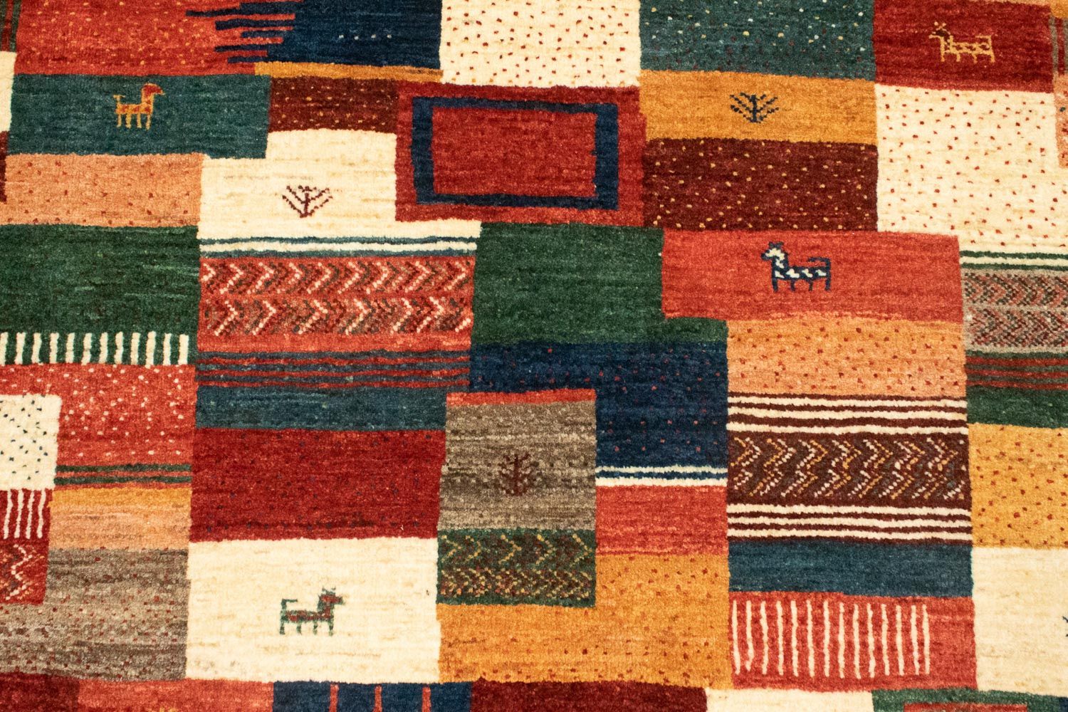 Alfombra persa - Nómada - 194 x 150 cm - multicolor