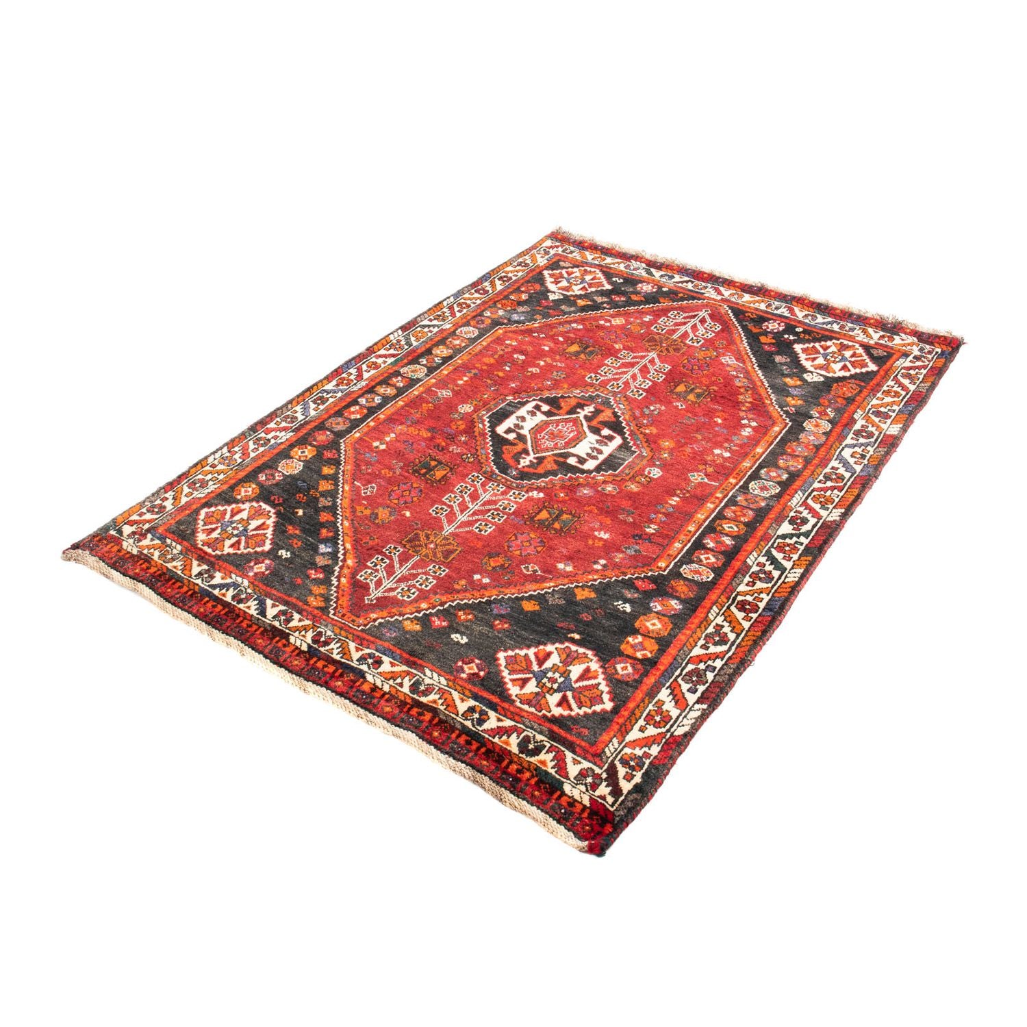 Alfombra persa - Nómada - 148 x 108 cm - rojo oscuro