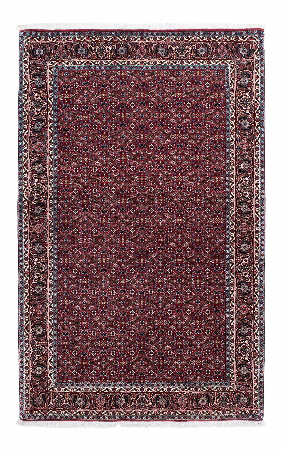 Alfombra persa - Bidjar - 214 x 133 cm - rojo oscuro