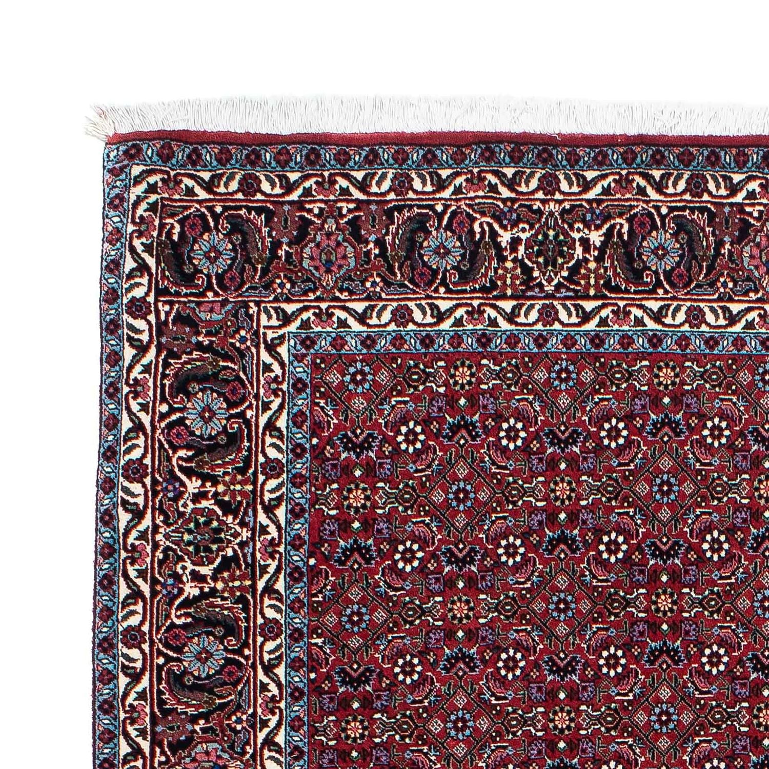 Alfombra persa - Bidjar - 214 x 133 cm - rojo oscuro
