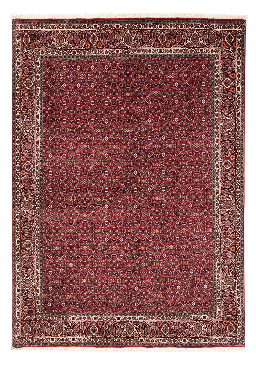 Alfombra persa - Bidjar - 231 x 170 cm - rojo oscuro