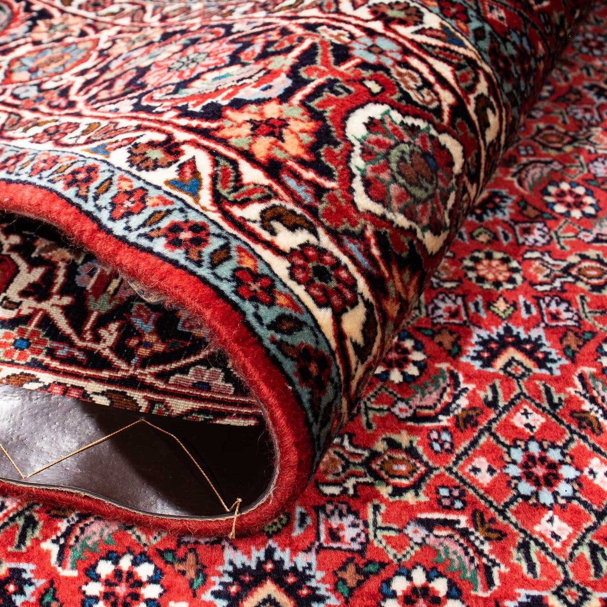 Alfombra persa - Bidjar - 231 x 170 cm - rojo oscuro