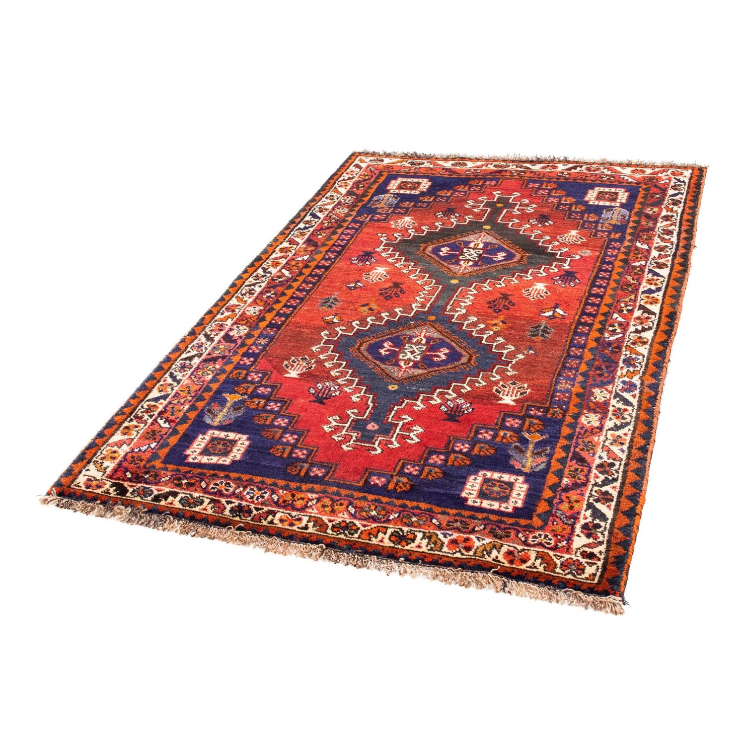 Alfombra persa - Nómada - 167 x 116 cm - rojo oscuro