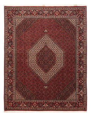 Alfombra persa - Bidjar - 253 x 202 cm - rojo oscuro