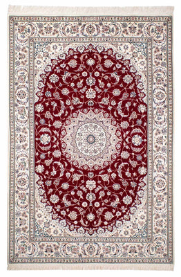 Alfombra Persa - Nain - Prima - 227 x 153 cm - rojo oscuro