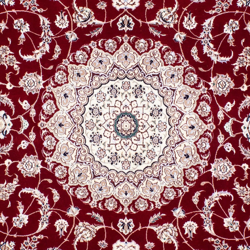 Alfombra Persa - Nain - Prima - 227 x 153 cm - rojo oscuro