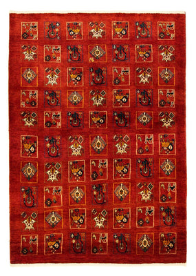 Alfombra Gabbeh - Persa Kashkuli - 214 x 145 cm - rojo oscuro
