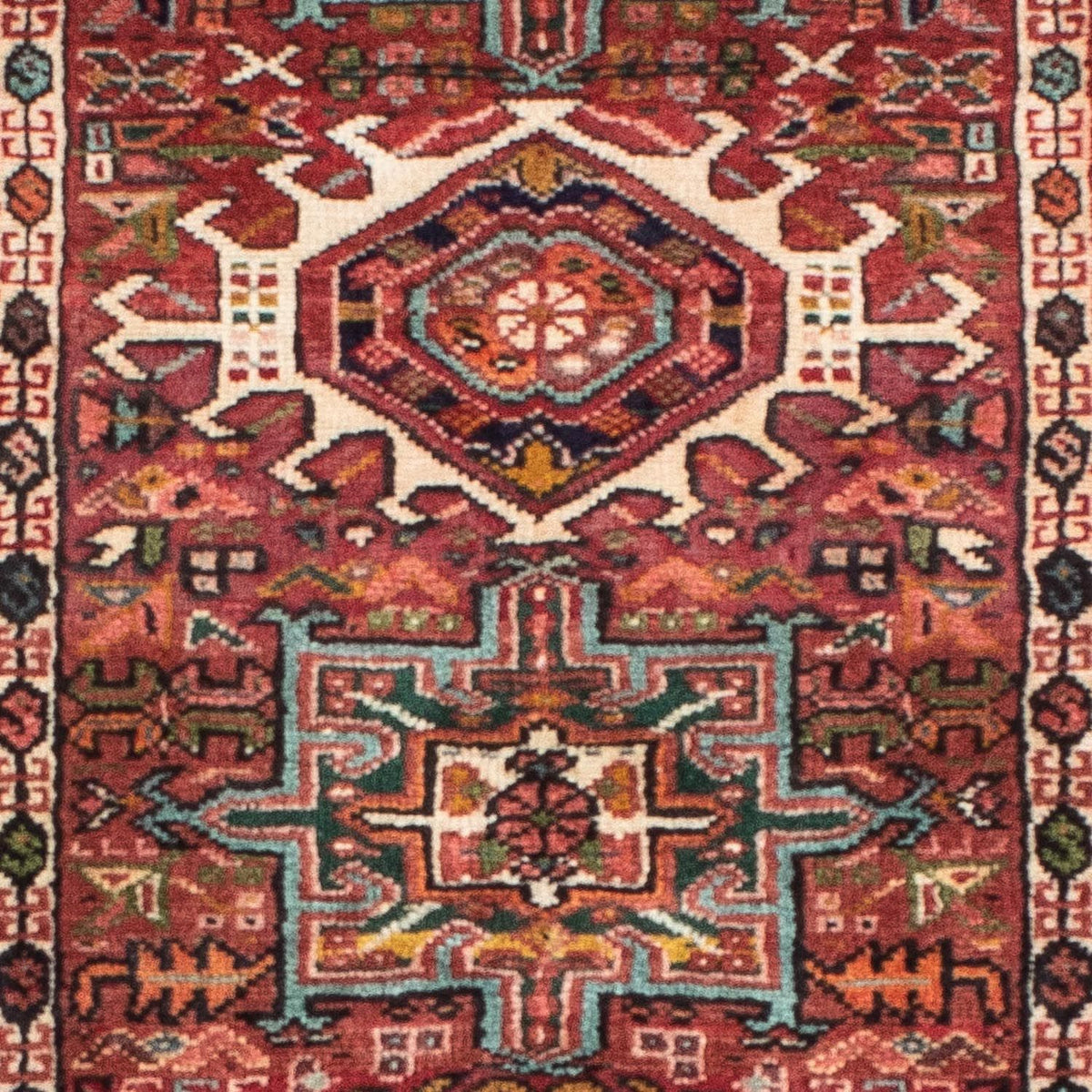 Alfombra de pasillo Alfombra persa - Nómada - 186 x 68 cm - rojo claro