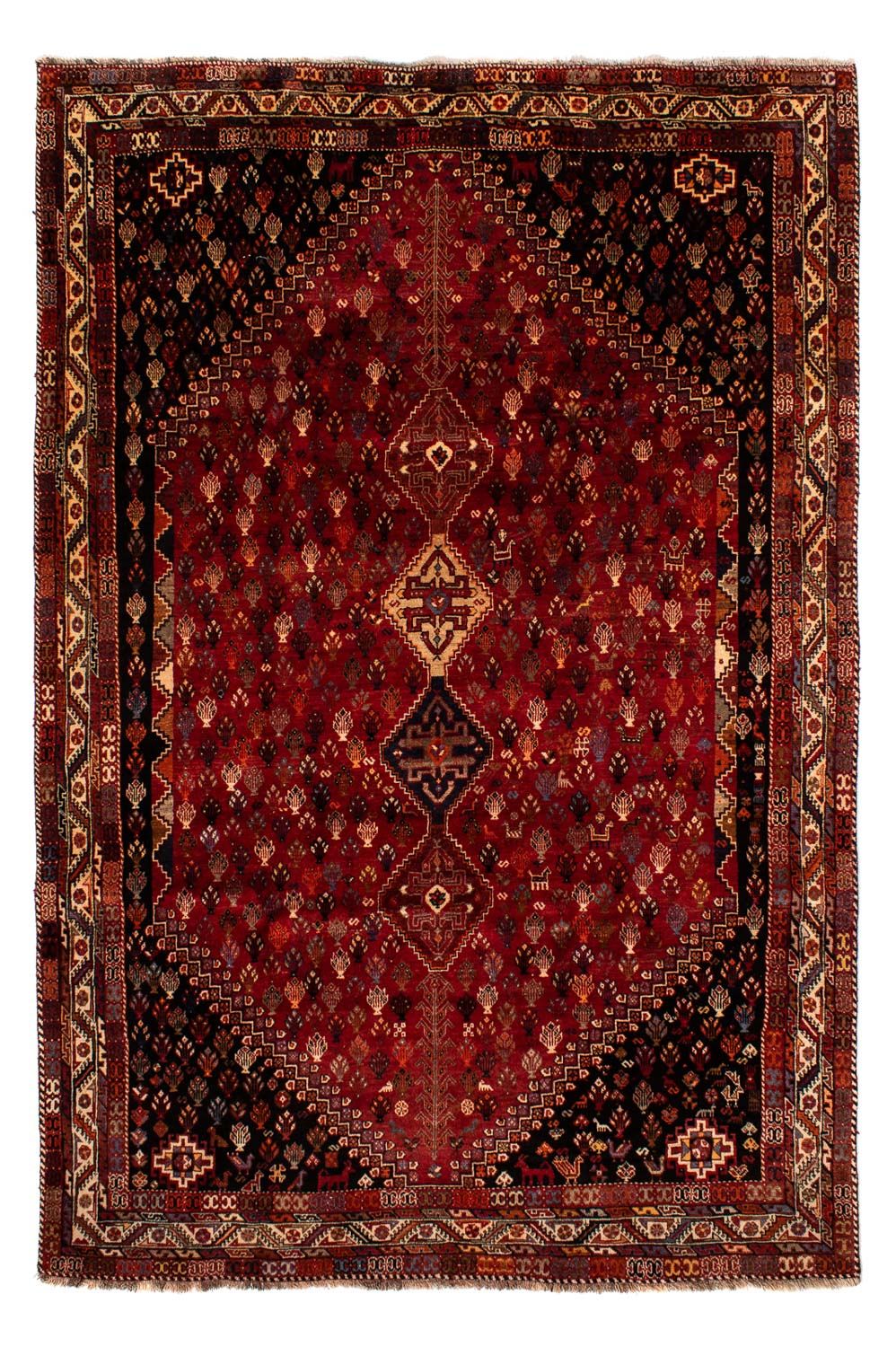 Alfombra persa - Nómada - 315 x 216 cm - rojo oscuro
