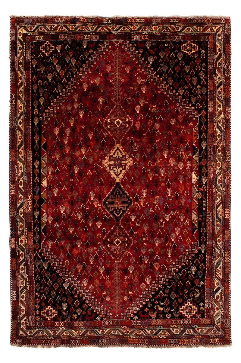 Alfombra persa - Nómada - 315 x 216 cm - rojo oscuro