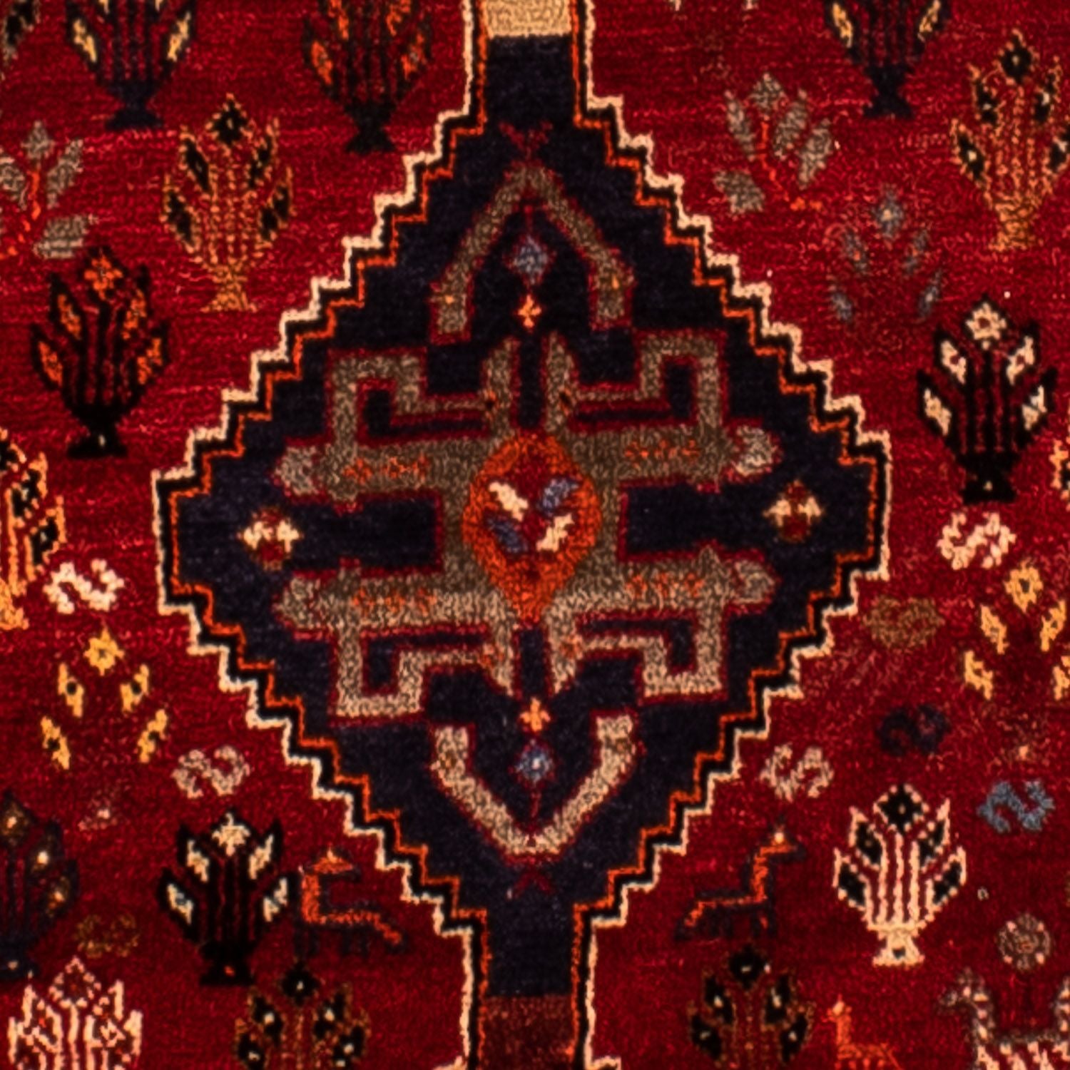 Alfombra persa - Nómada - 315 x 216 cm - rojo oscuro