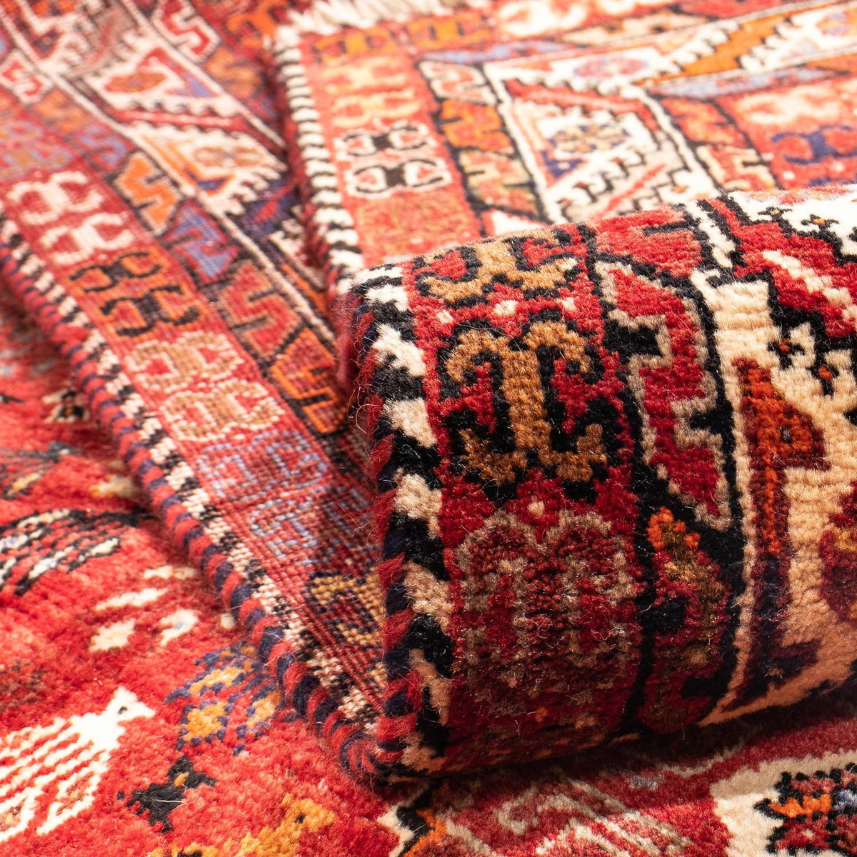 Alfombra persa - Nómada - 315 x 216 cm - rojo oscuro