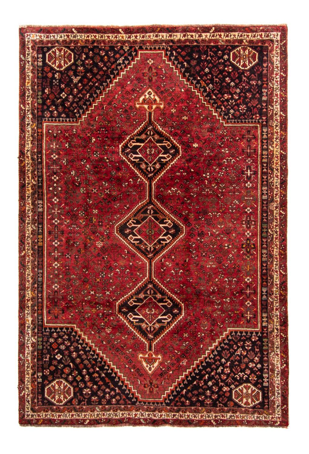 Alfombra persa - Nómada - 325 x 230 cm - rojo oscuro
