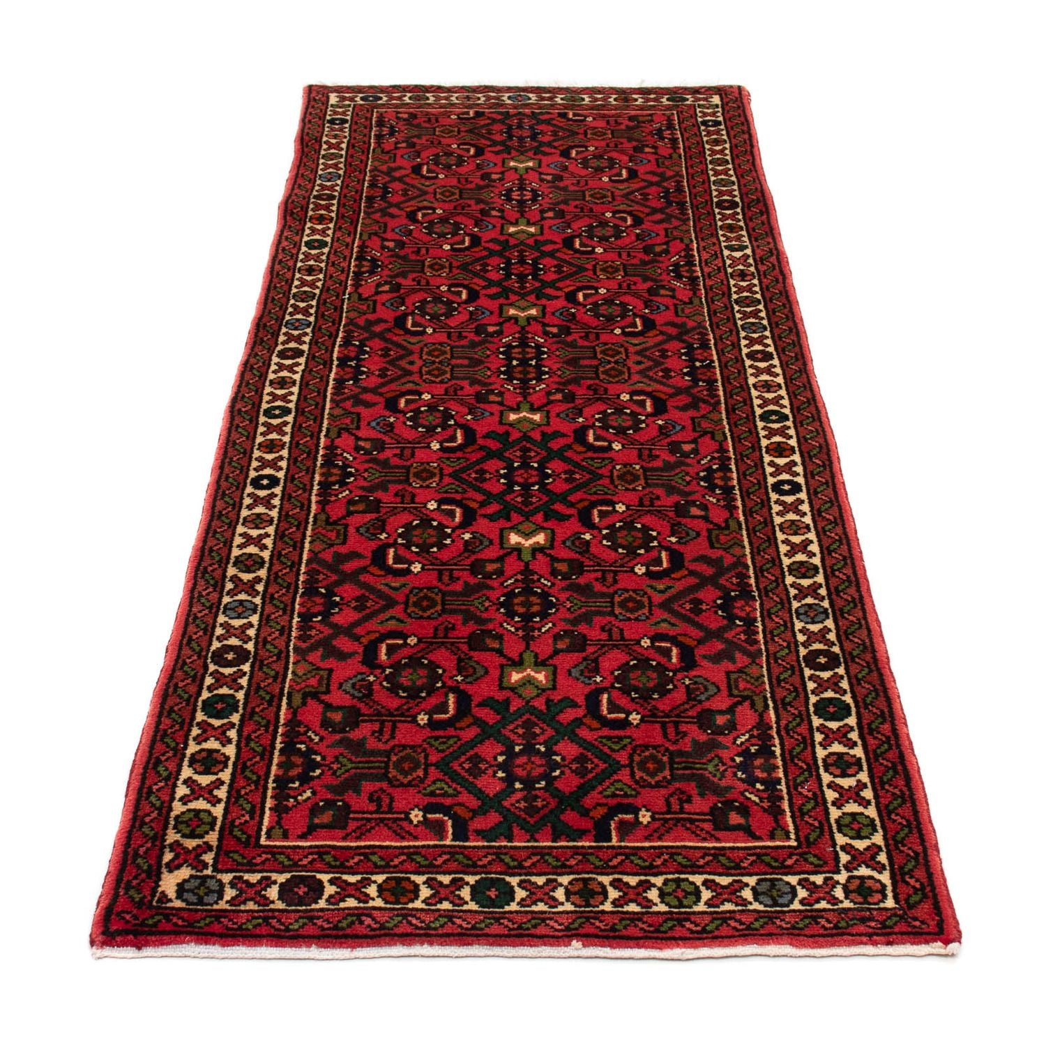 Alfombra de pasillo Alfombra persa - Nómada - 192 x 75 cm - rojo oscuro