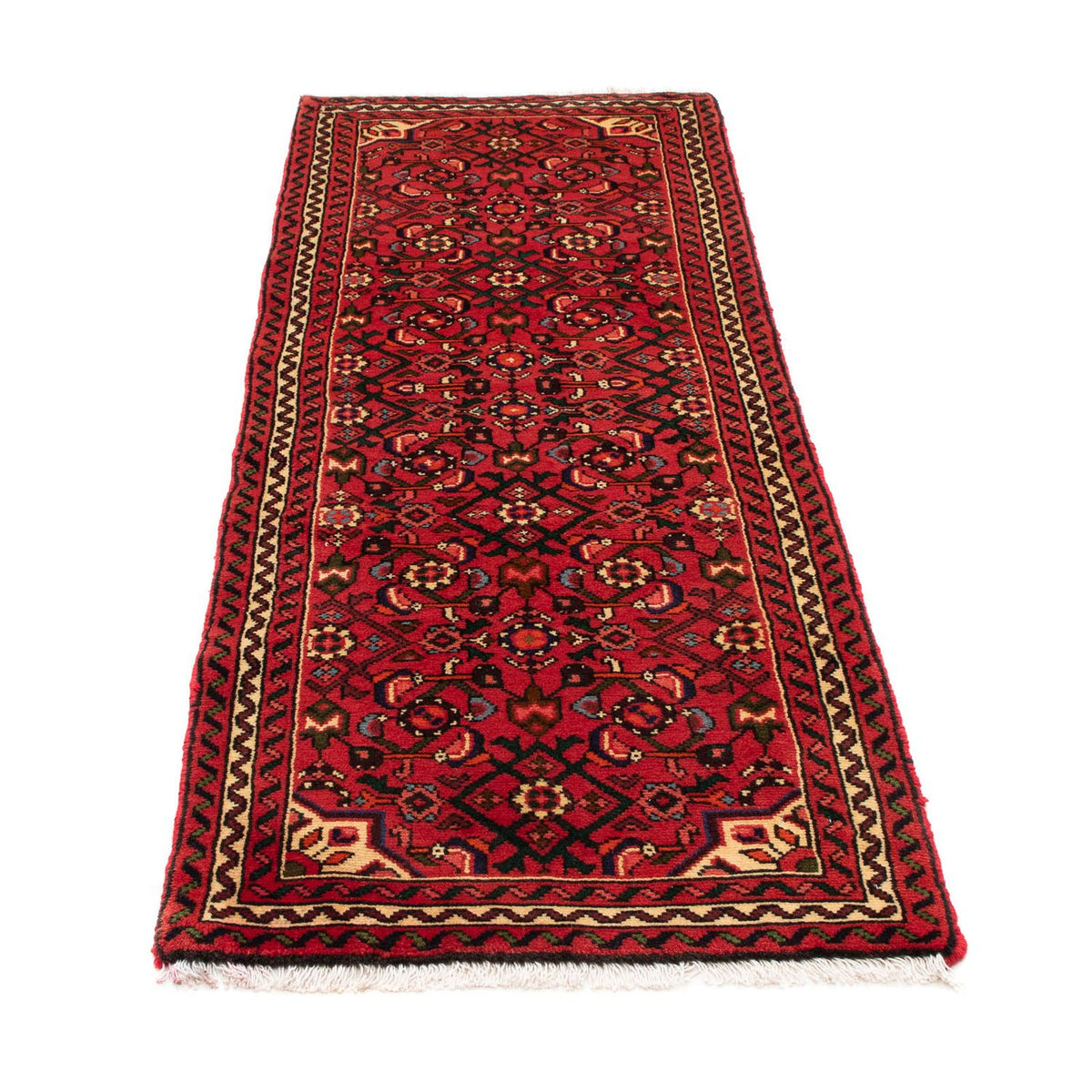Alfombra de pasillo Alfombra persa - Nómada - 195 x 68 cm - rojo oscuro