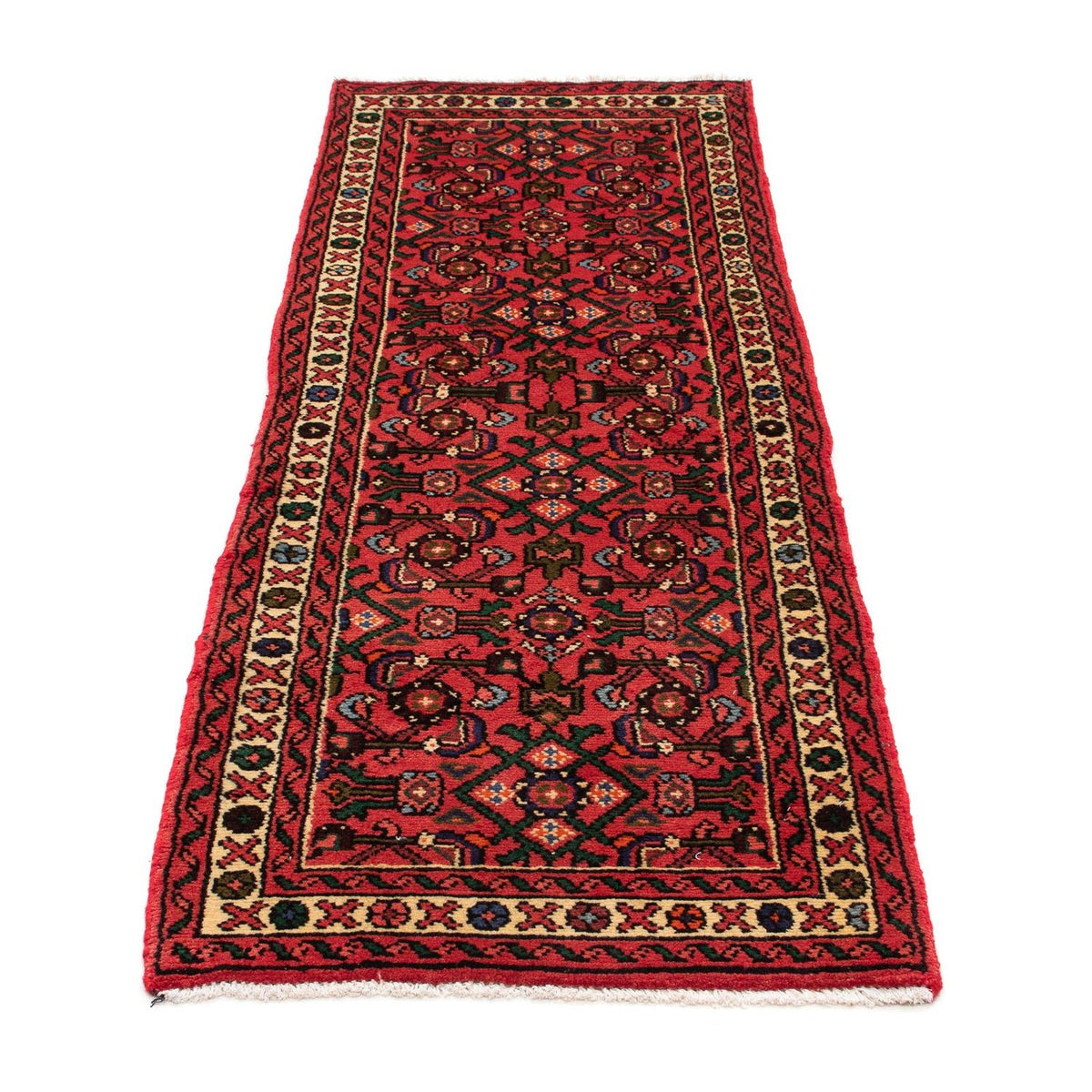 Alfombra de pasillo Alfombra persa - Nómada - 185 x 62 cm - rojo oscuro