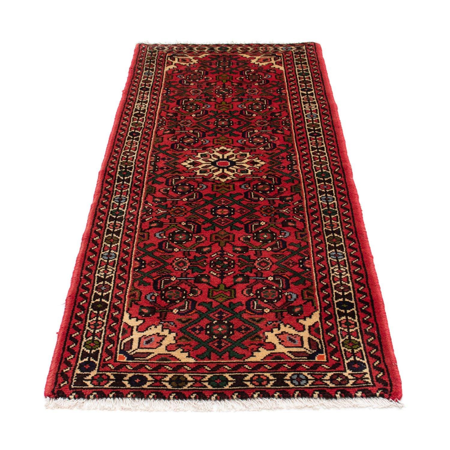 Alfombra de pasillo Alfombra persa - Nómada - 192 x 73 cm - rojo oscuro