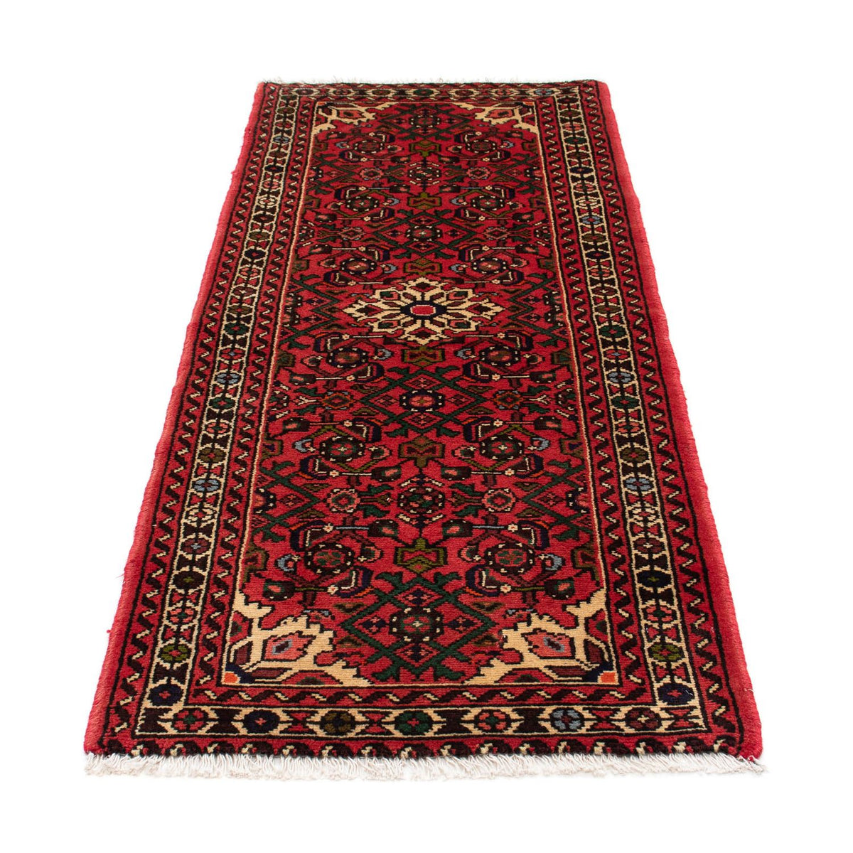 Alfombra de pasillo Alfombra persa - Nómada - 192 x 73 cm - rojo oscuro