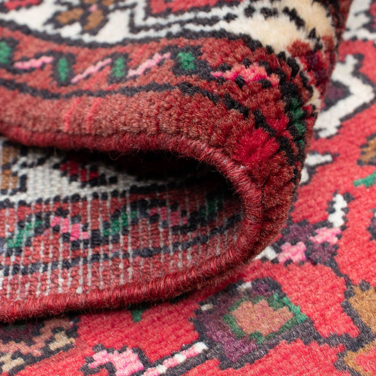 Alfombra de pasillo Alfombra persa - Nómada - 200 x 80 cm - rojo oscuro