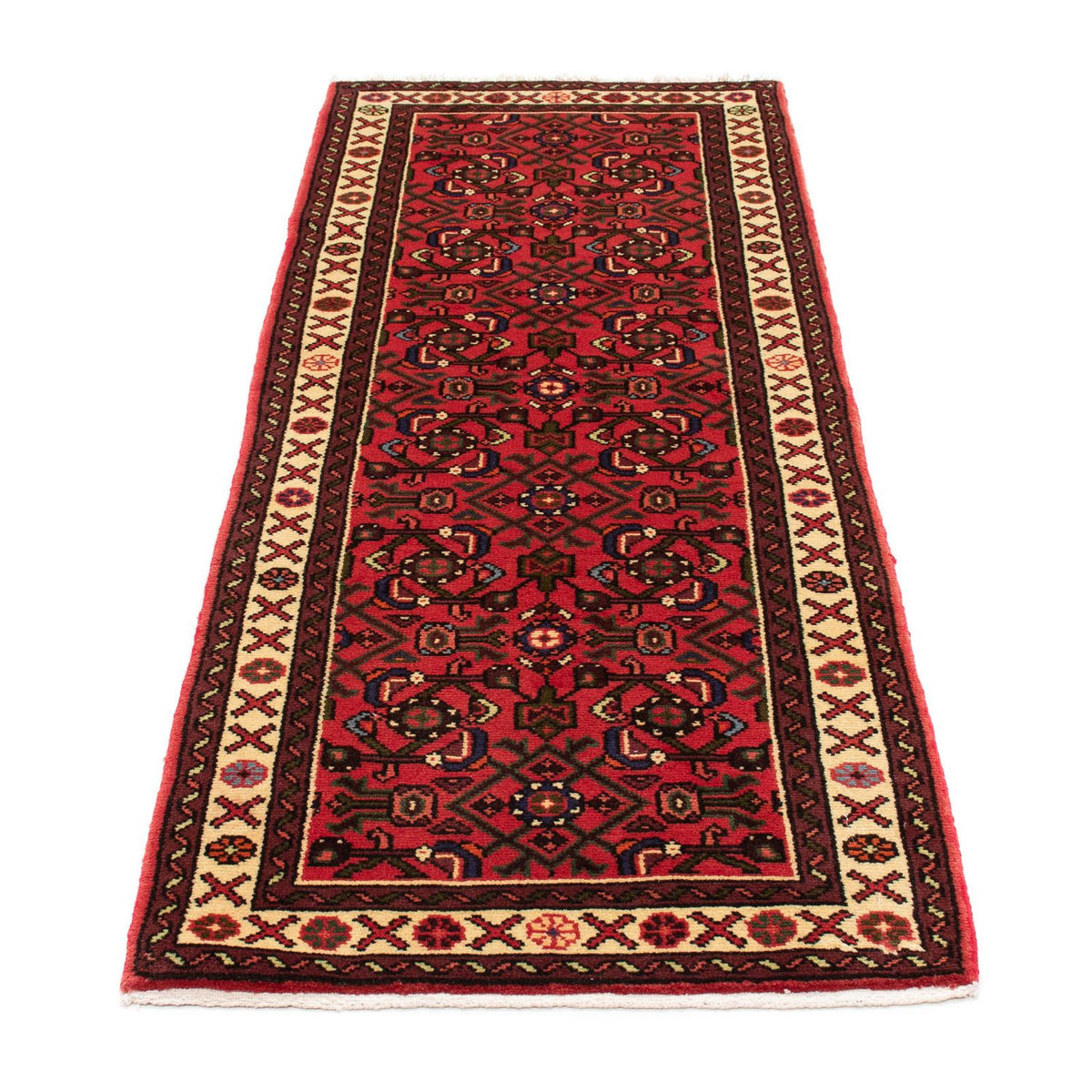 Alfombra de pasillo Alfombra persa - Nómada - 190 x 68 cm - rojo oscuro