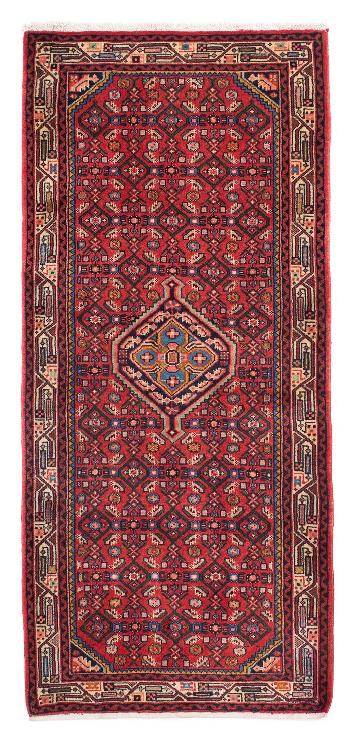 Alfombra de pasillo Alfombra persa - Nómada - 195 x 85 cm - rojo oscuro