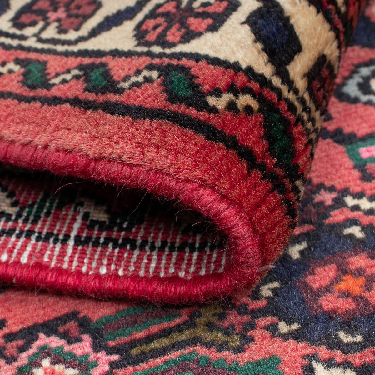 Alfombra de pasillo Alfombra persa - Nómada - 200 x 75 cm - rojo oscuro