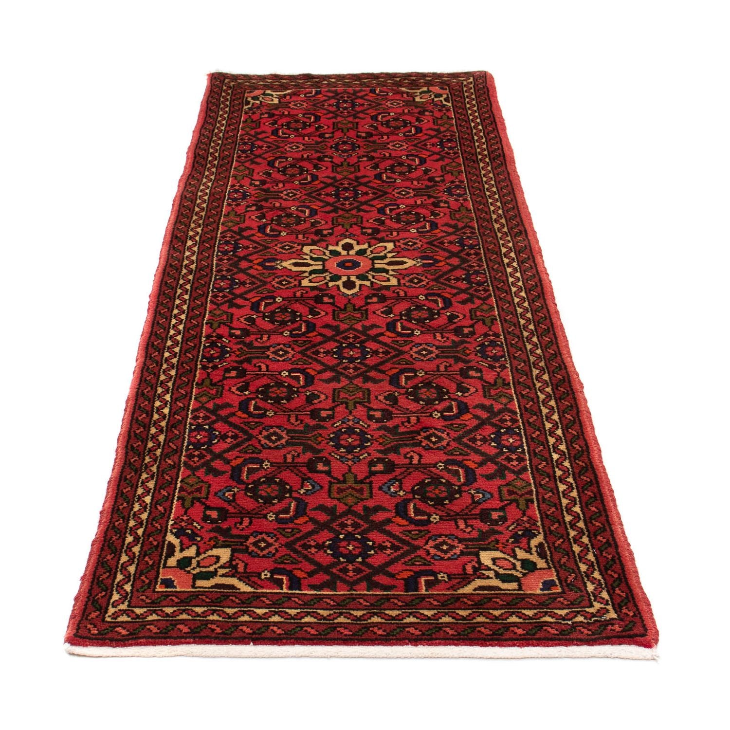 Alfombra de pasillo Alfombra persa - Nómada - 200 x 72 cm - rojo oscuro