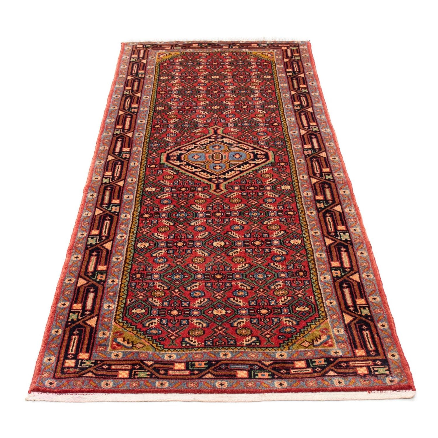 Alfombra de pasillo Alfombra persa - Nómada - 196 x 80 cm - marrón
