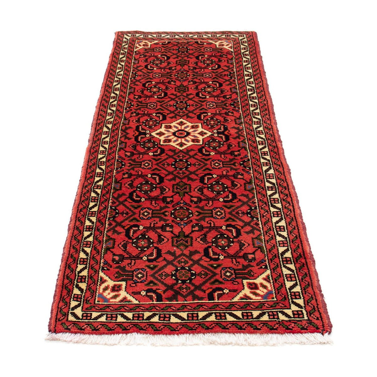 Alfombra de pasillo Alfombra persa - Nómada - 196 x 68 cm - rojo oscuro