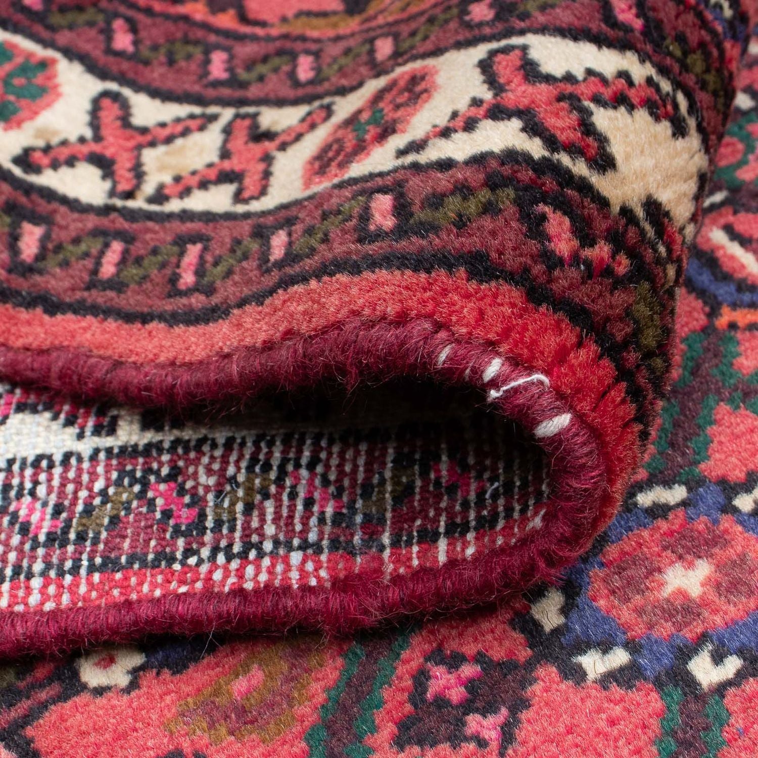 Alfombra de pasillo Alfombra persa - Nómada - 195 x 74 cm - rojo oscuro