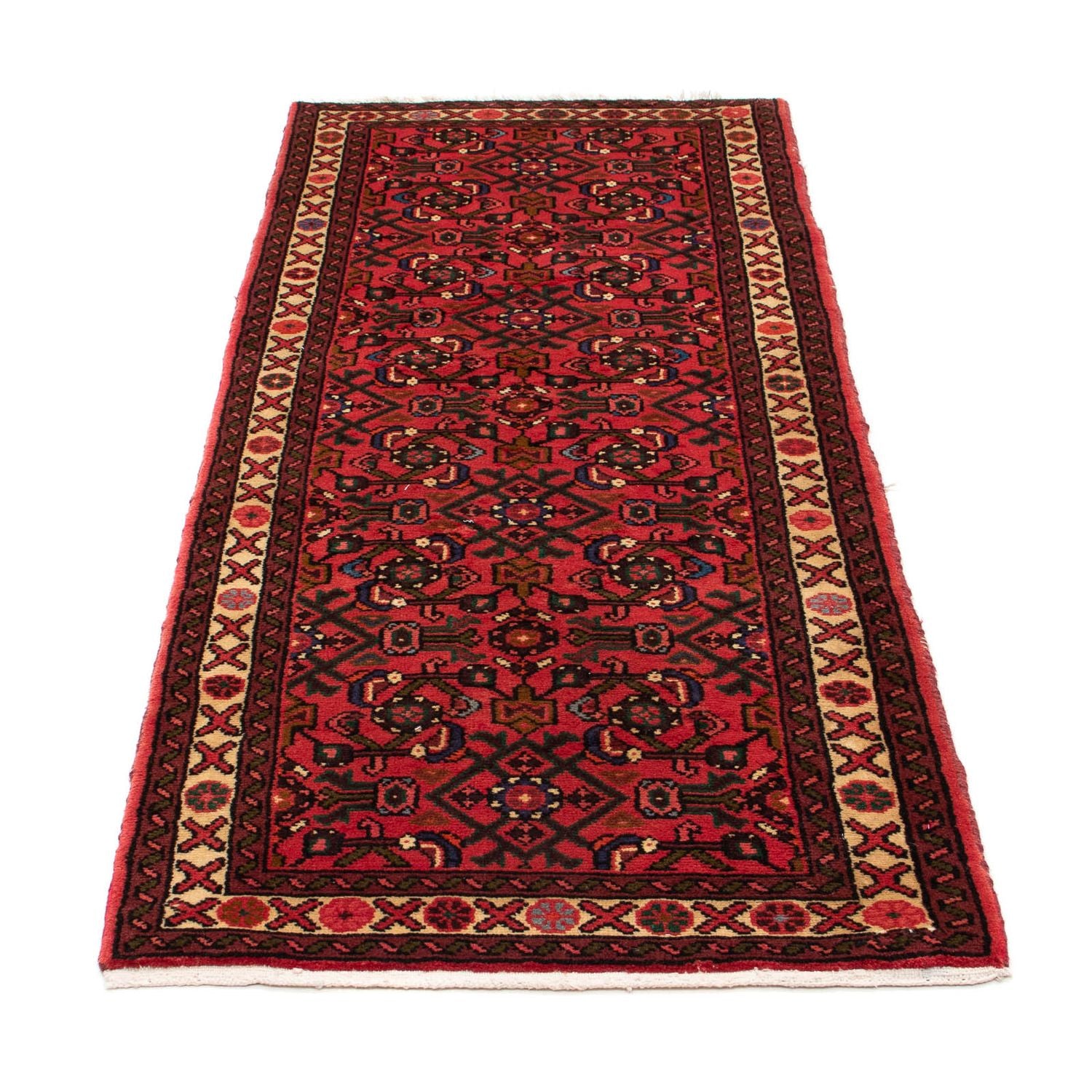 Alfombra de pasillo Alfombra persa - Nómada - 195 x 74 cm - rojo oscuro