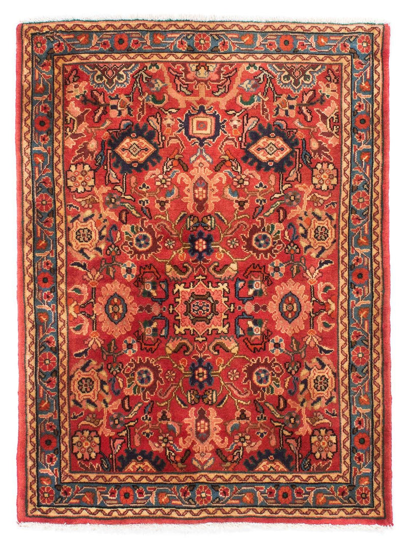 Alfombra persa - Nómada - 143 x 110 cm - rojo oscuro
