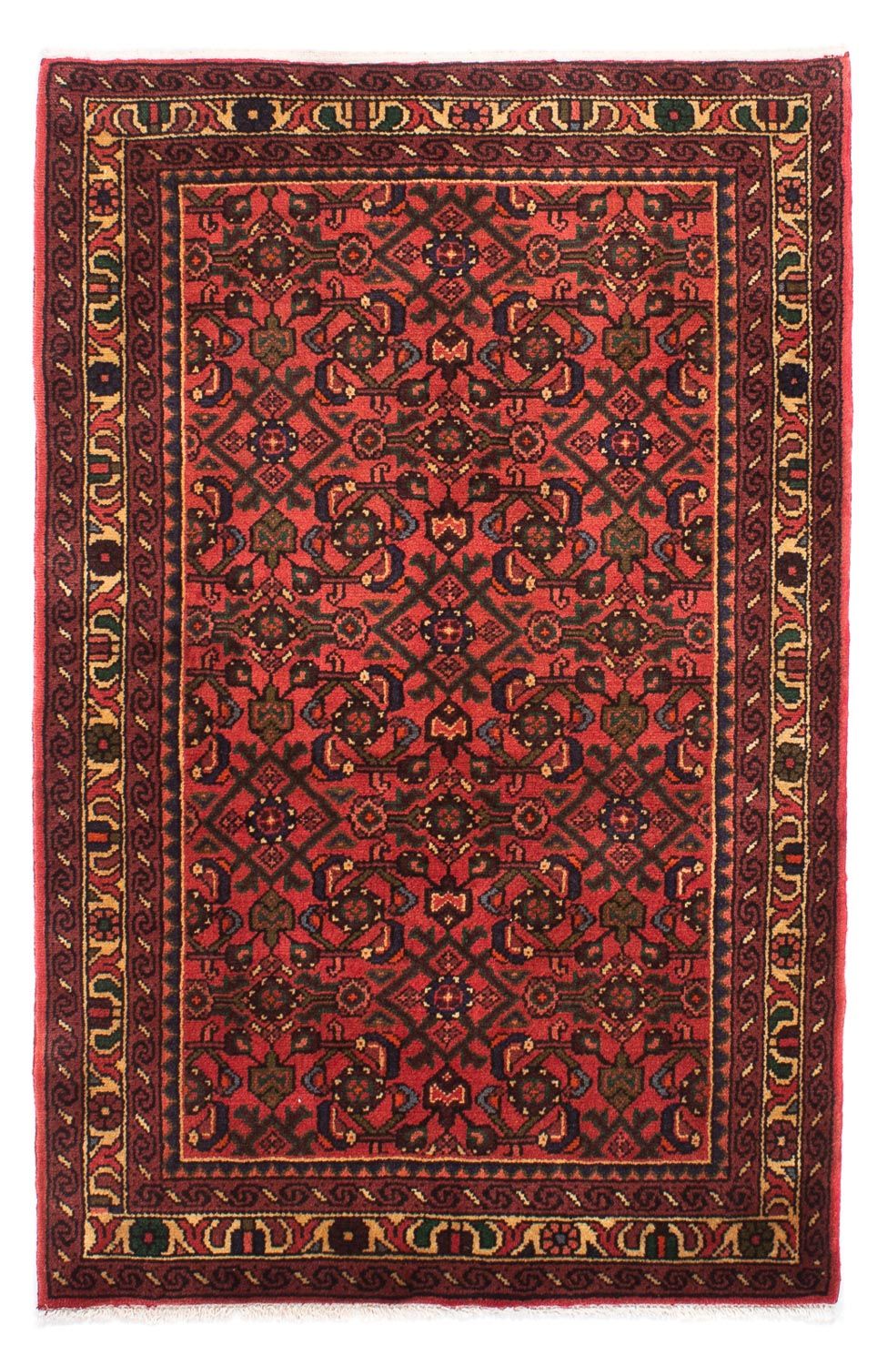 Alfombra persa - Nómada - 160 x 115 cm - rojo oscuro