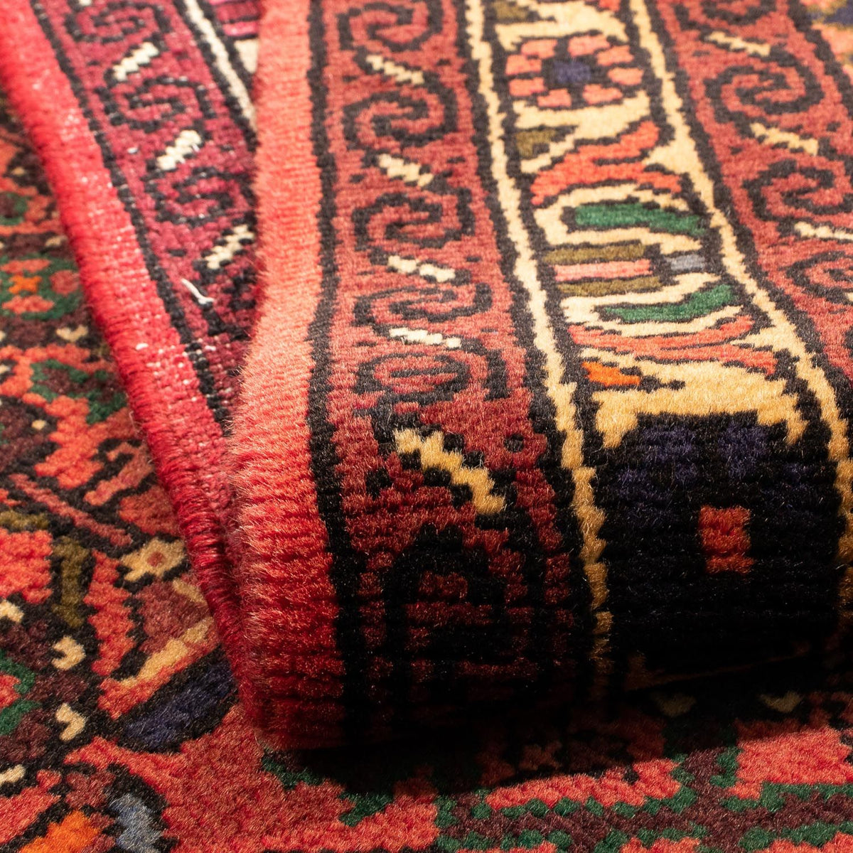 Alfombra persa - Nómada - 160 x 115 cm - rojo oscuro