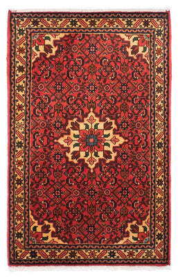 Alfombra persa - Nómada - 156 x 106 cm - rojo oscuro