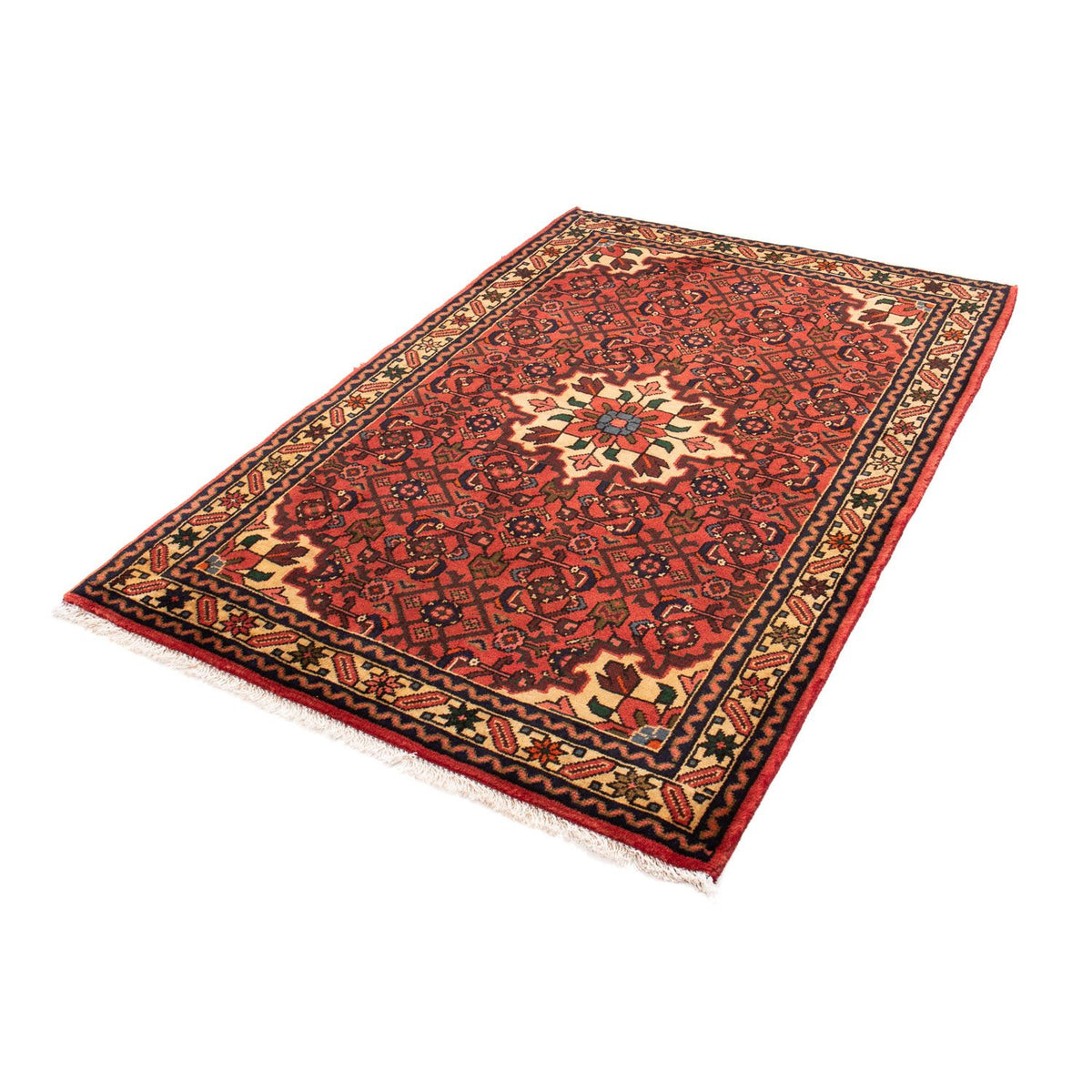 Alfombra persa - Nómada - 156 x 106 cm - rojo oscuro