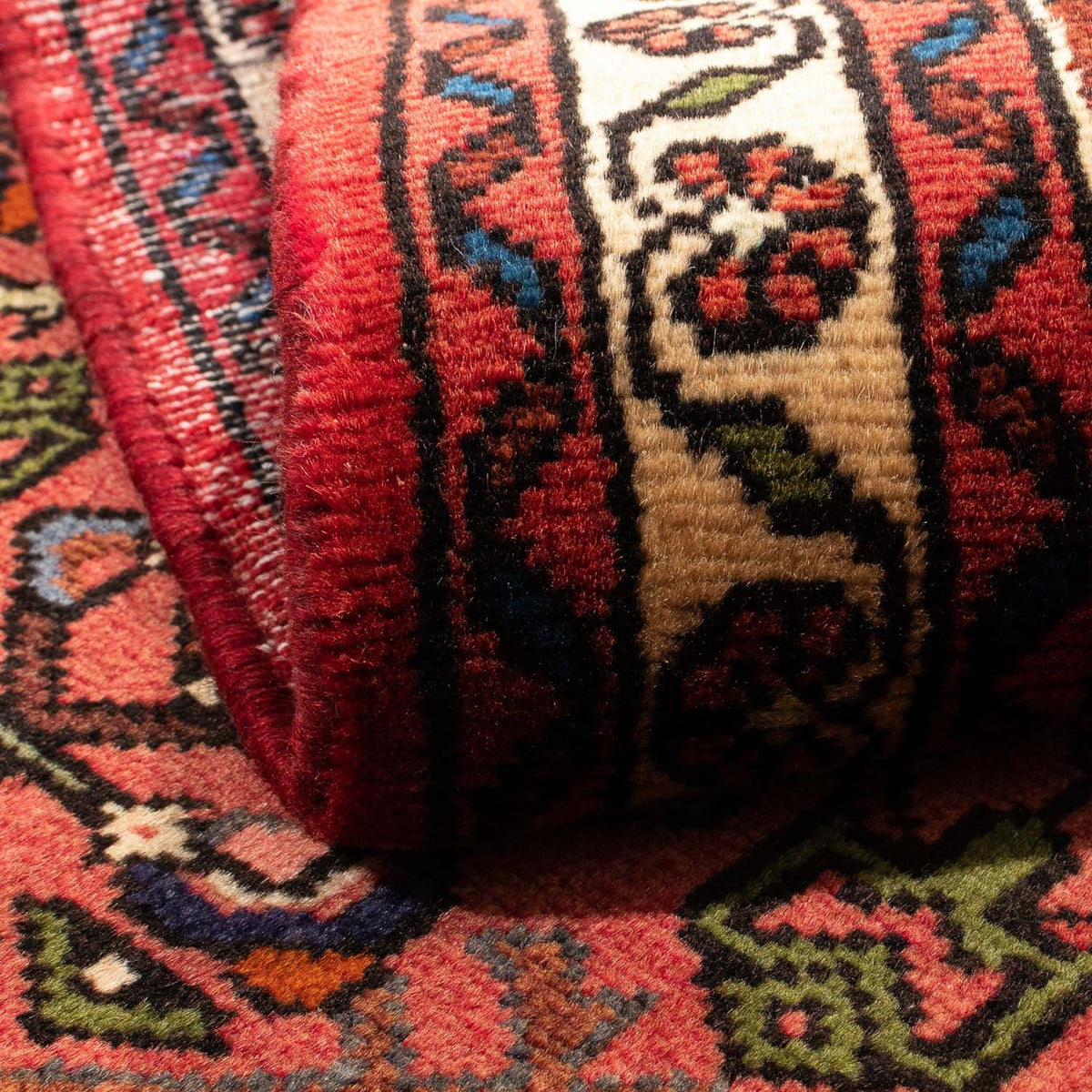 Alfombra persa - Nómada - 150 x 103 cm - rojo oscuro