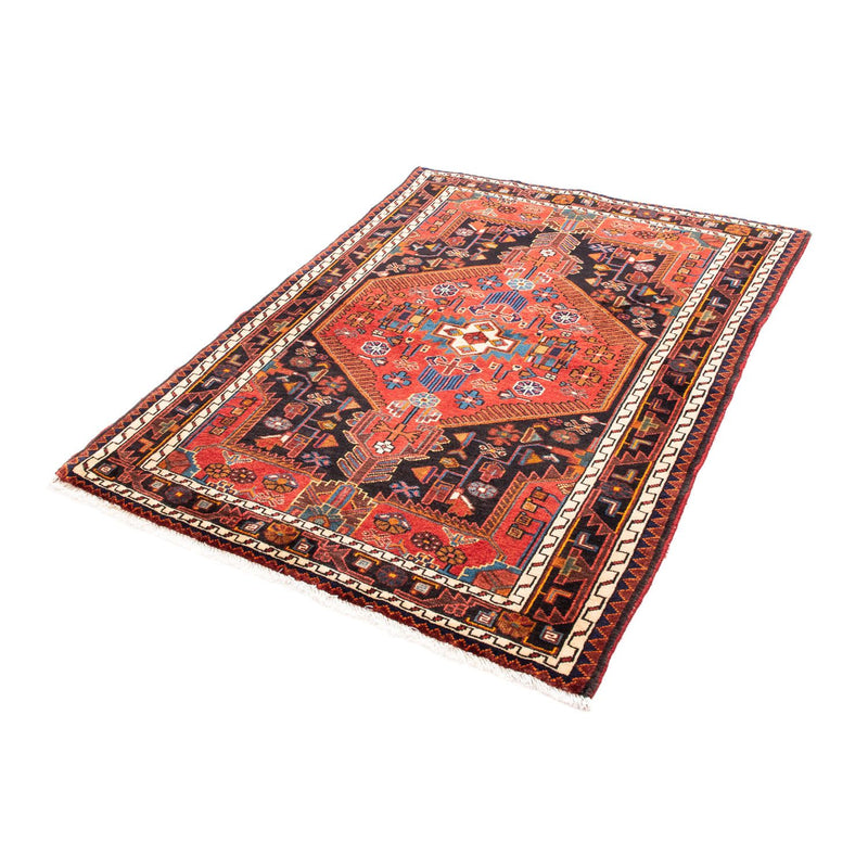 Alfombra persa - Nómada - 150 x 116 cm - rojo oscuro