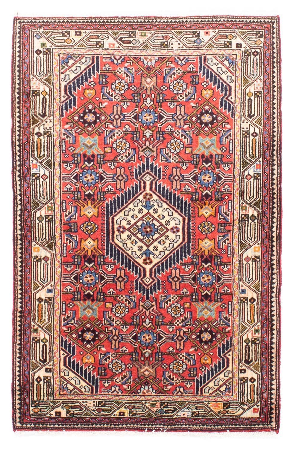 Alfombra persa - Nómada - 148 x 100 cm - rojo