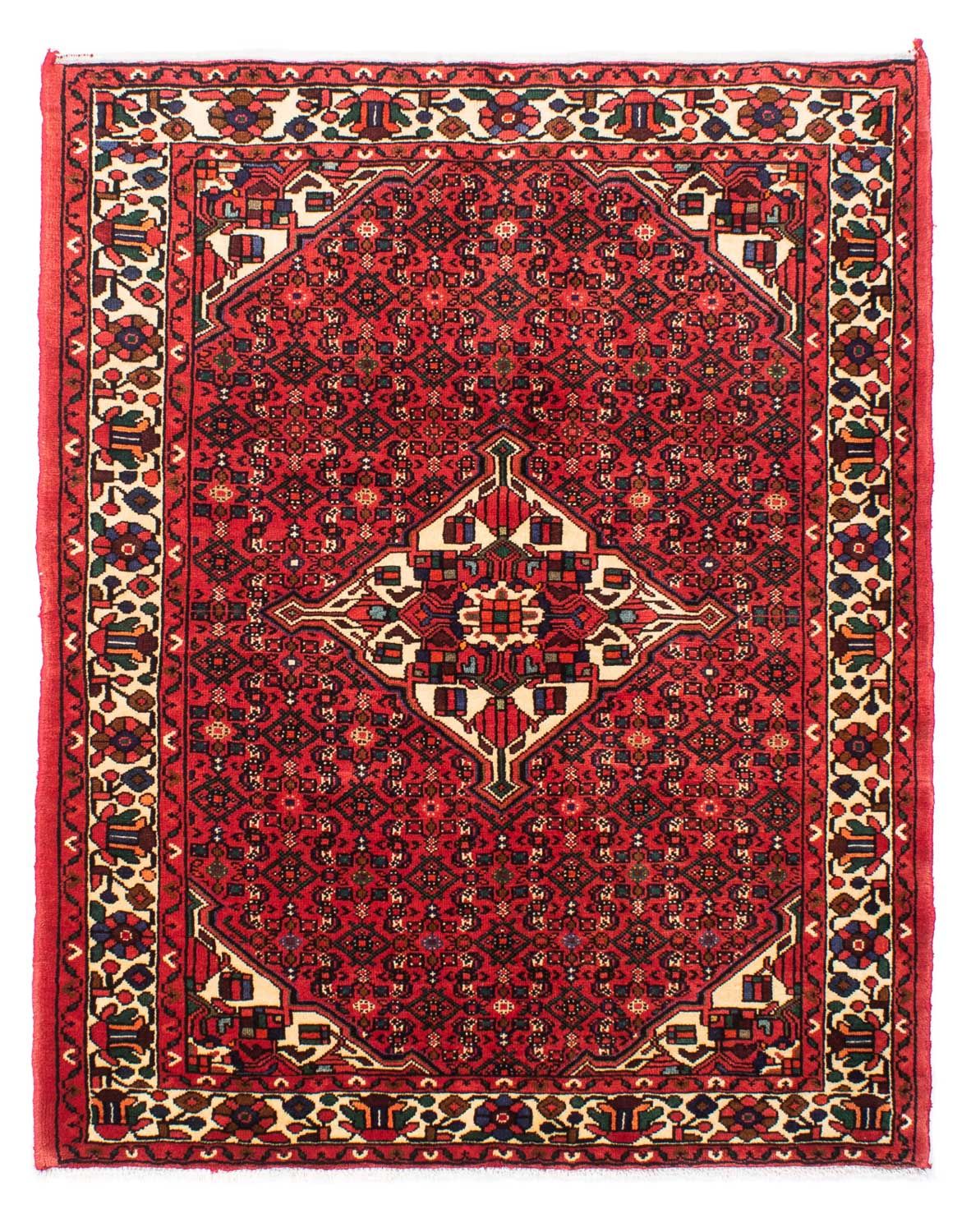 Alfombra persa - Nómada - 195 x 150 cm - rojo oscuro