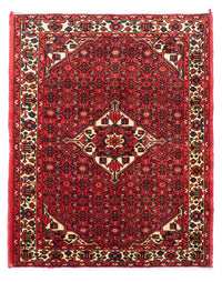 Alfombra persa - Nómada - 195 x 150 cm - rojo oscuro