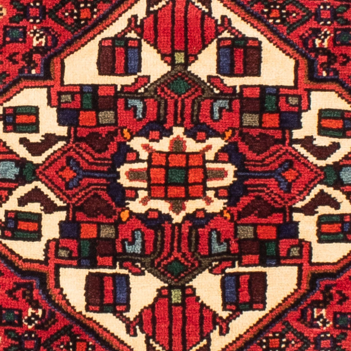 Alfombra persa - Nómada - 195 x 150 cm - rojo oscuro